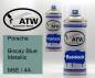 Preview: Porsche, Biscay Blue Metallic, M5E / 4A: 400ml Sprühdose + 400ml Klarlack - Set, von ATW Autoteile West.